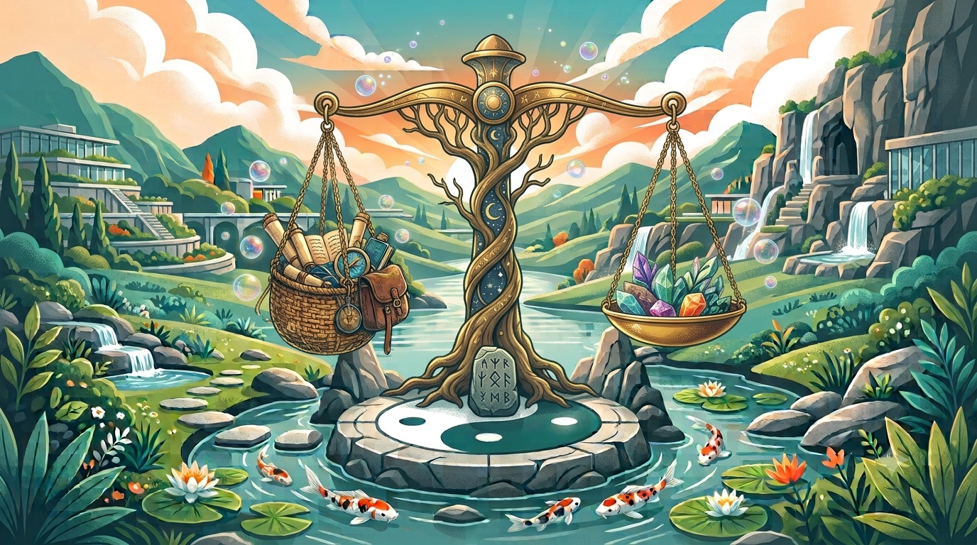 Balance fountain day